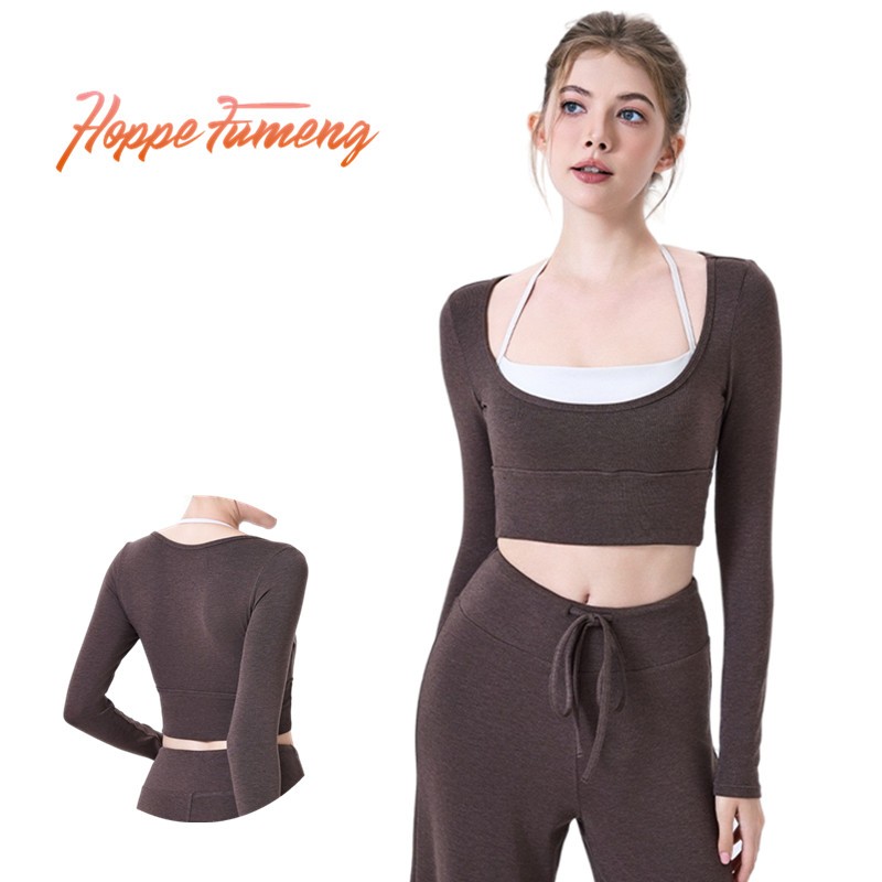 Hope Fumeng เสื้อแขนยาวระบายอากาศสำหรับผู้หญิง เหมาะสำหรับการเล่นกีฬาและการใส่ในชีวิตประจำวัน