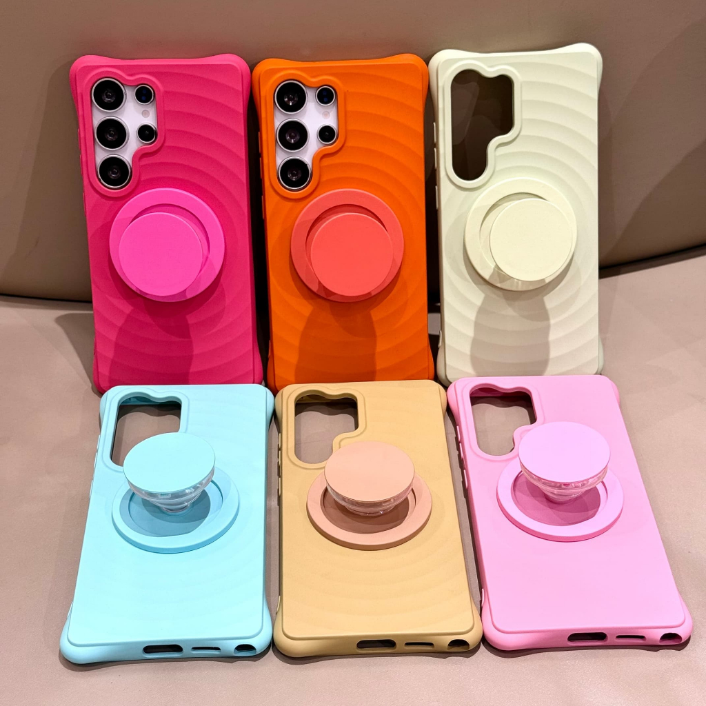 แฟชั่น สะท้อนคลื่น Magnetic วงเล็บ ซองโทรศัพท์ Samsung Galaxy S26 Ultra S25 Ultra S25 Plus S25 S24 Ultra S24 Plus S24 S23 Ultra Case เคสโทรศัพท์ใหม่ ซิลิโคนอ่อนนุ่มป้องกันการตก เคสมือถือซัมซุง