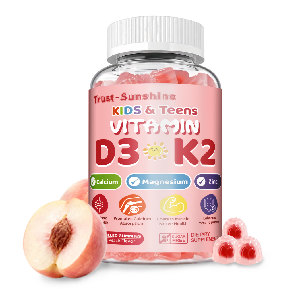Trust sunshine kids&teens Vitamin D3K2 Gummies รองรับกระดูกและภูมิคุ้มกัน วิตามิน D3 อาหารเสริม