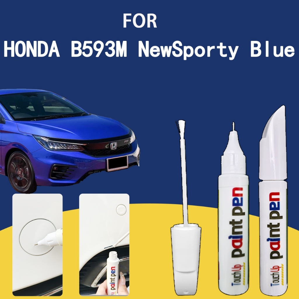 สําหรับ HONDA B593M NewSporty Blue Scratch Repair Pen สําหรับฟื้นฟูสีทันที Touch Up