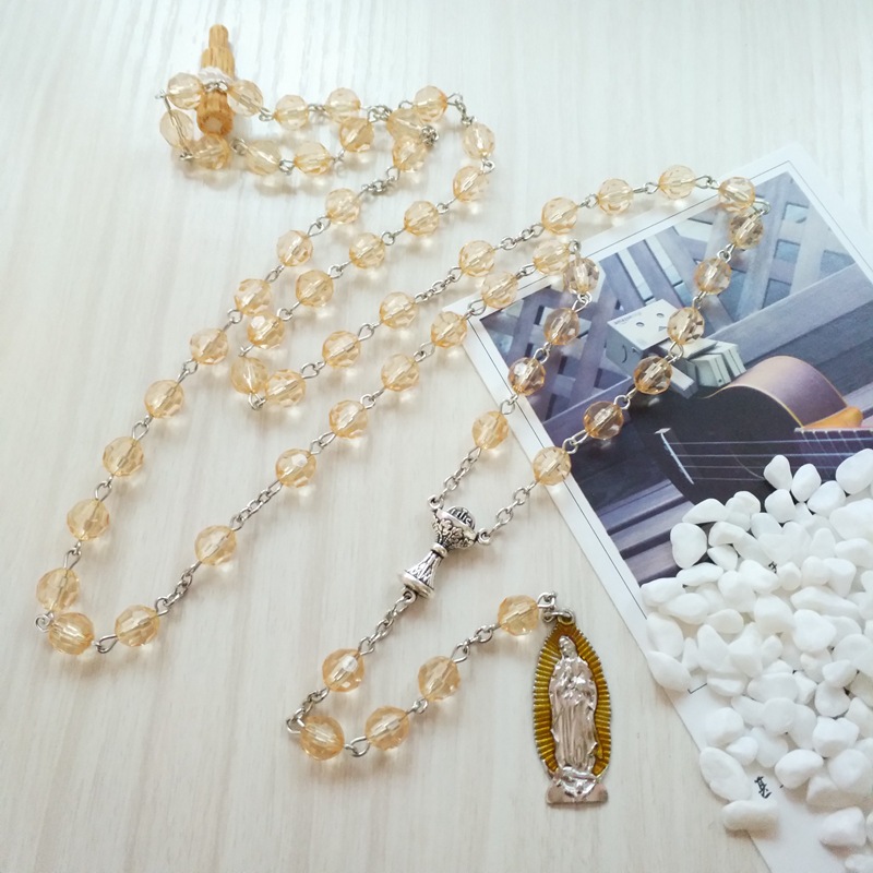 5pcs ใหม่ Virgin Mary Gold สร้อยคอ Rainbow Zirconia ศาสนาคริสเตียนจี้สร้อยคอผู้หญิงทุกวันเครื่องประด
