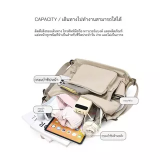 ไทยสปอต กระเป๋าเป้สะพายหลังไซส์ใหญ่มัลติฟังค์ชัน สำหรับคนเมือง สบาย ๆ ในสีทึบ กระเป๋าสะพายสุภาพสตรีกระเป๋าสะพายความจุขนาดใหญ่