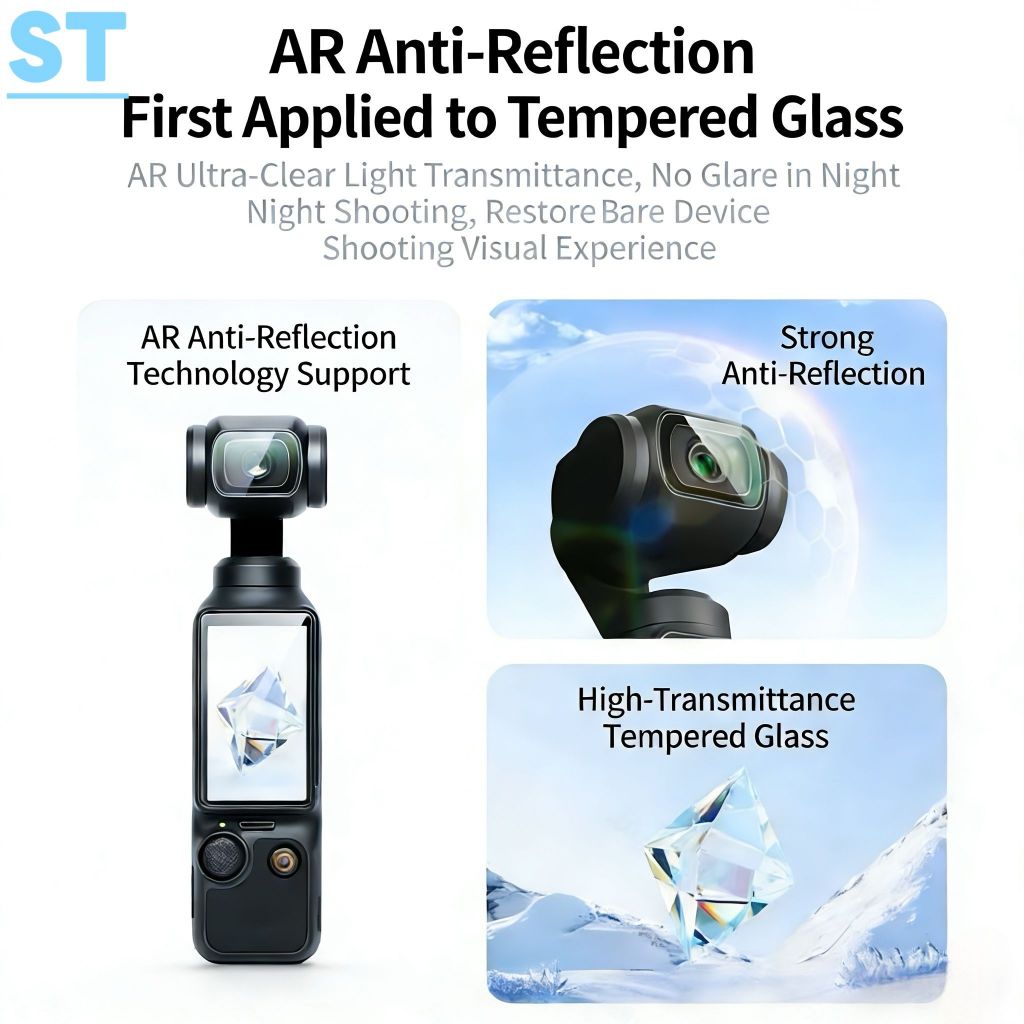 ฟิล์มกันรอยหน้าจอเลนส์ป้องกันการระเบิด DJI OSMO Pocket 3 รูปที่ 8