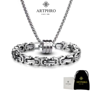 อาร์ทิฟโร สร้อยคอและสร้อยข้อมือเหล็กไทเทเนียมสําหรับผู้ชายแสดงเสน่ห์ผู้ชายของขวัญที่สมบูรณ์แบบสําหรับแฟน