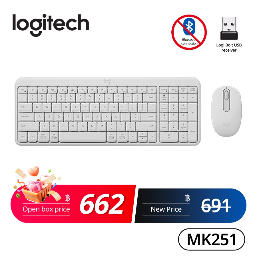 LOGITECH USEDLOGITECH MK251 Compact Wireless Combo Bluetooth