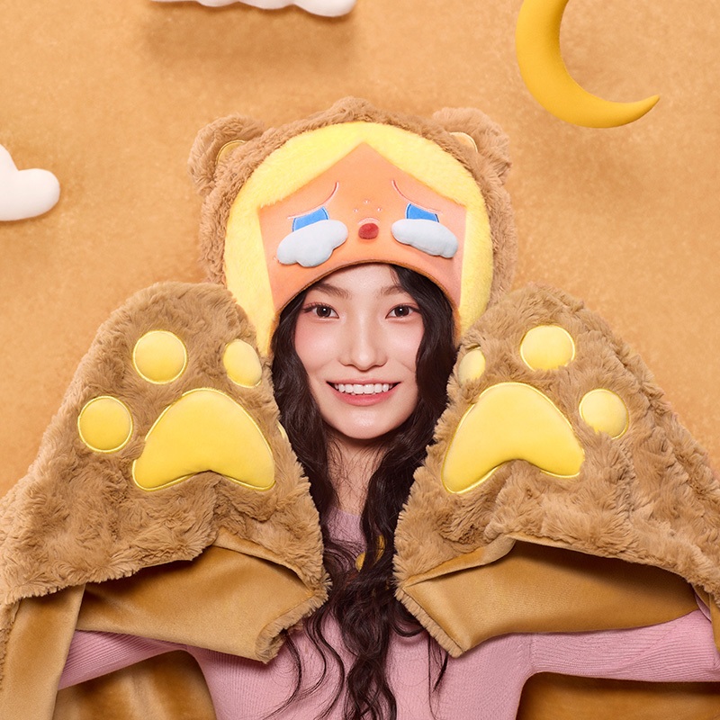 POP MART POP BEAN Fluffy & Cozy Series-CRYBABY Multi-functional Blanket ราคา ถูกที่สุด ดีลบีเคเค แกลเลอรีภาพที่ 4