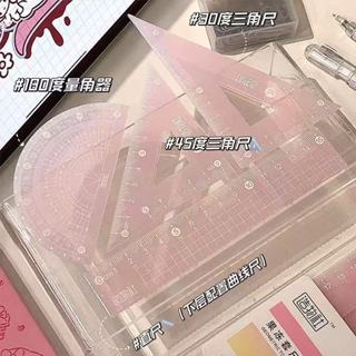 การ์ตูนน่ารักไม้บรรทัดชุด 4 ชิ้น/เซ็ต 15 ซม.อะคริลิคสามเหลี่…