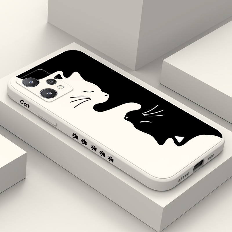 เคสโทรศัพท์สําหรับ OPPO Realme 11 10 9i 9 10Pro Pro Plus 4G 5G น่ารัก Hug Cat Creative Design Cover