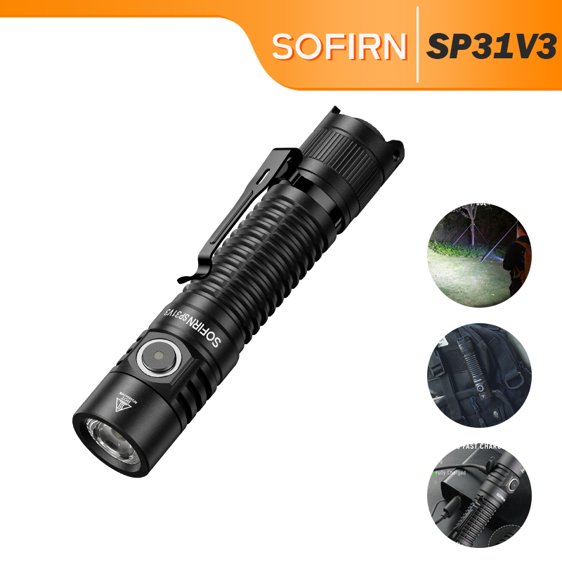 Sofirn SP31 V3.0 ไฟฉายฉุกเฉิน LED 2000 ลูเมน SST40 สว่างมาก กันน้ํา ชาร์จไฟได้ สําหรับตั้งแคมป์ เดิน