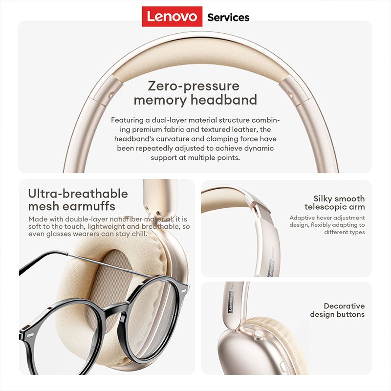 Lenovo LS107 หูฟังบลูทูธ และชุดหูฟังไร้สายพร้อม Bluetooth 6.0 และ IMAX Spatial Audio plus 0.04s Low Latency Gaming - รูปที่ 6