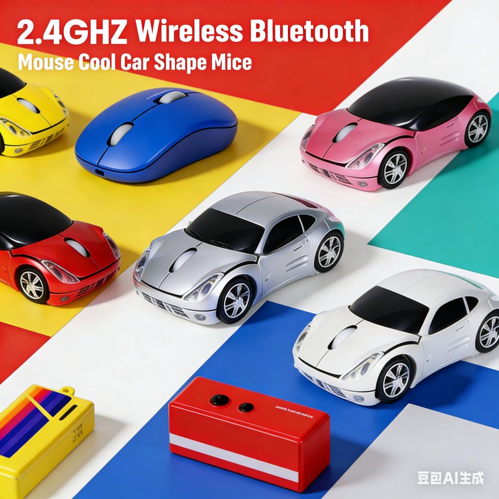 2.4GHZ เมาส์บลูทูธไร้สาย Cool รถรูปร่างเม้าส์ 1600 DPI Optical Gaming Mouse พร้อมคอมพิวเตอร์ตัวรับสัญญาณ USB TCH