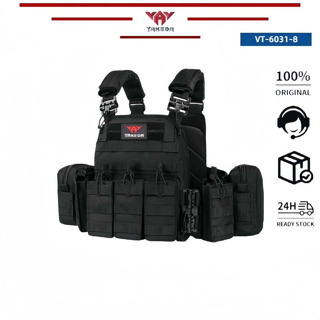 （COD)🔥จัดส่งจากกรุงเทพฯ🔥YAKEDA VT-6031-5 ถอดเสื้อกั๊กยุทธวิธี molle ถอดเสื้อกั๊กยุทธวิธีอเนกประสงค์กลางแจ้ง
