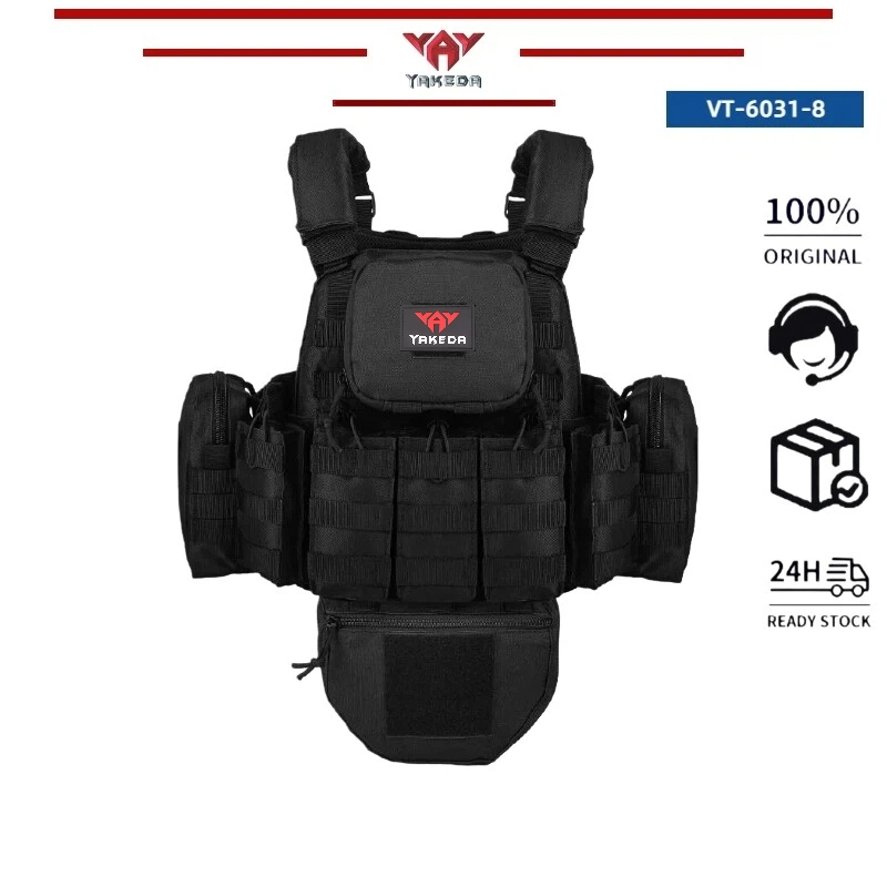 （COD)🔥จัดส่งจากกรุงเทพฯ🔥YAKEDA VT-6031-8 ใหม่พรางมัลติฟังก์ชั่นยุทธวิธีเสื้อกั๊กกลางแจ้งเสื้อกั๊กยุทธวิธี