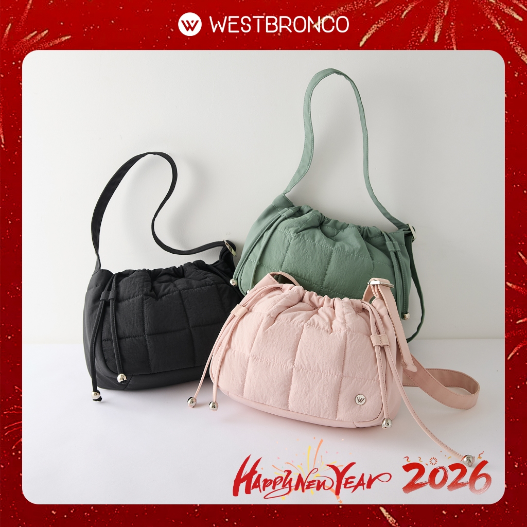 WESTBRONCO (Small) กระเป๋าสะพายไหล่ ผ้าไนลอนนุ่ม ขนาดเล็กสำหรับผู้หญิง สายปรับได้ กระเป๋าอเนกประสงค์