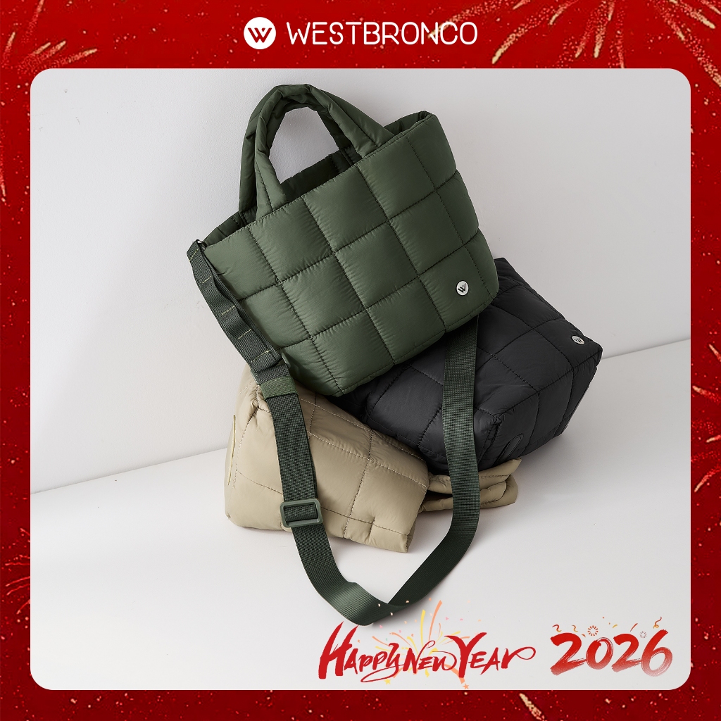 WESTBRONCO กระเป๋าถือทรงสี่เหลี่ยมเล็กสำหรับผู้หญิง กระเป๋าสะพายข้างแบบมีนวม กระเป๋าถือพร้อมสายสะพายปรับได้ ของขวัญสำหรับคุณแม่และลูกสาว Spingtok