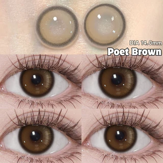 คอนแทคเลนส์ตาโต【 0.50 -4.00 】UYYAI Brown คอนแทคเลนส์ สีน้ำตาล ลูกตากว้าง คอนแทคเลนส์รายวัน 14.5มม.