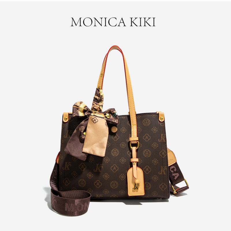 MONICA KIKI High-End Texture กระเป๋าใต้วงแขนไหล่เดียวความจุขนาดใหญ่ Commuter Mes