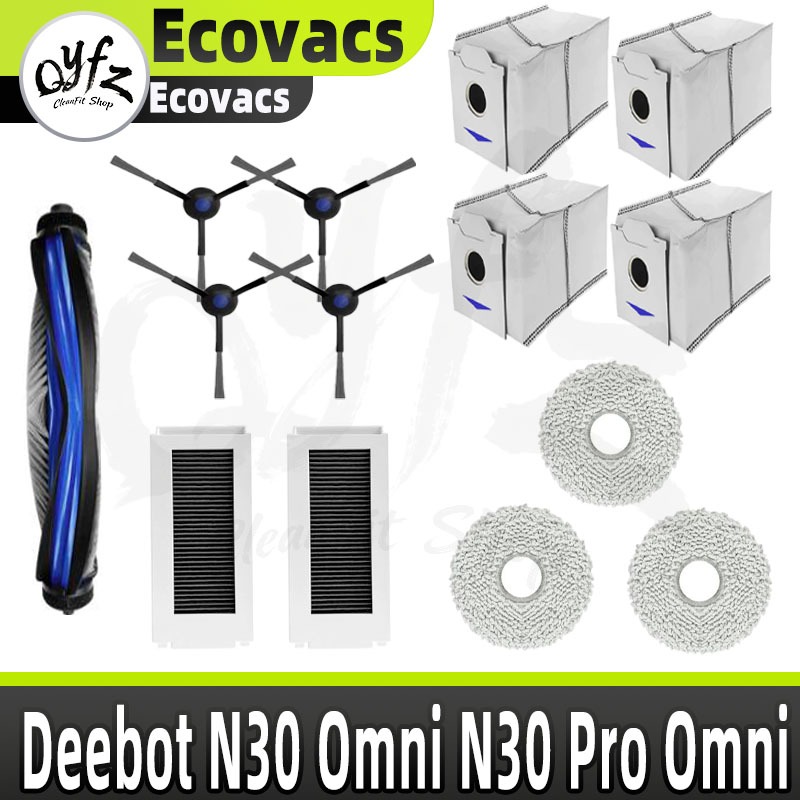 Qyfz ปรับให้เข้ากับ Ecovacs Ecovacs Deebot N30 Omni N30 Pro Omni Sweeper อุปกรณ์ทําความสะอาดแปรงหลัก