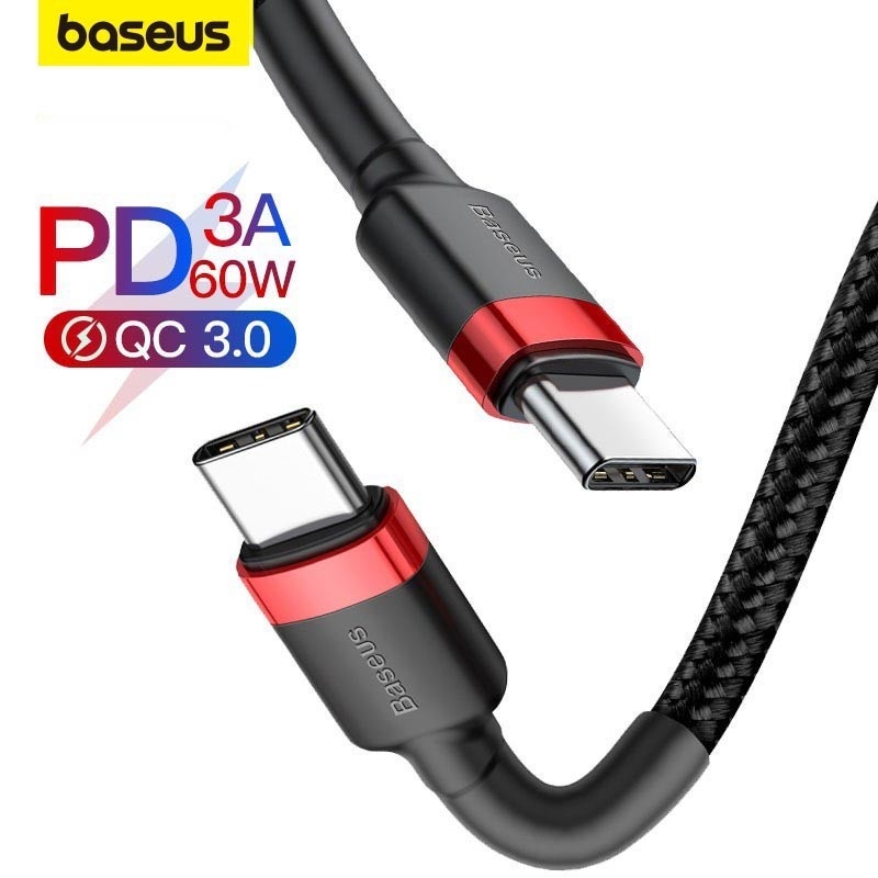 BASEUS สายชาร์จ Type-C to Type-C 60W PD รองรับ QC3.0