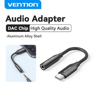 Vention อะแดปเตอร์เสียง USB-C ถึง 3.5 มม. ชิป DAC อะลูมินัมอัลลอยเสียง Hi-Fi สําหรับโทรศัพท์/แท็บเล็ต/แล็ปท็อป