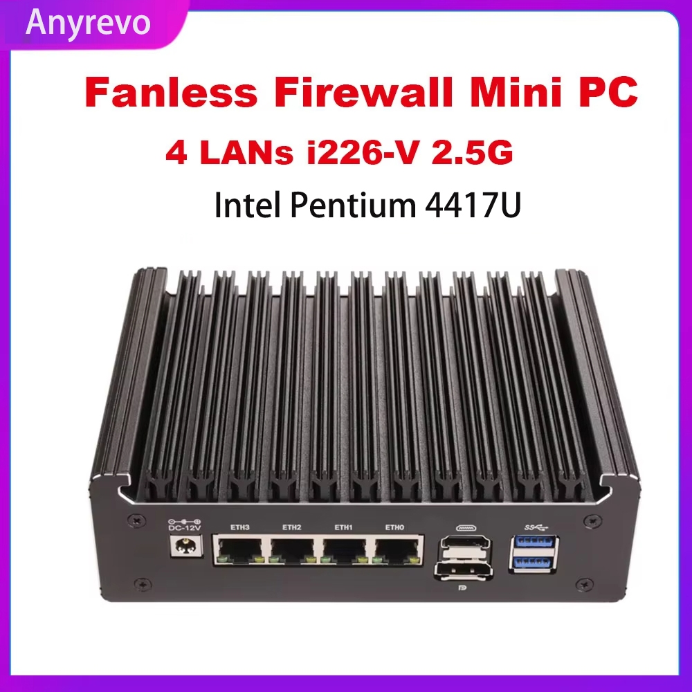 เครื่องใช้ไฟฟ้าไมโครไฟร์วอลล์,มินิพีซี,PFSense,Pentium 4417U,Mikrotik,OPNsense,4xi226-v LAN,VPN,Rout