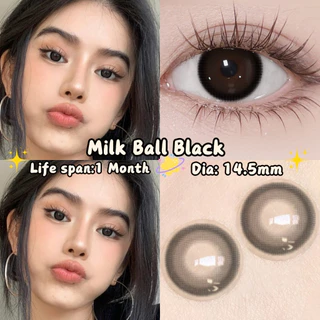 คอนเทคเลน UYAAI 【0.00~6.00】คอนแทคเลนส์ Black คอนแทคเลนส์ตาหวาน คอนแทคเลนส์ตาโตแบ๊ว 14.2~14.5mm