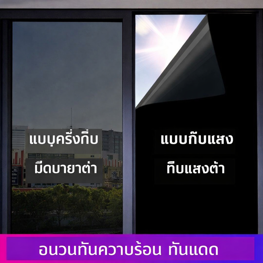 ฟิล์มฉนวนกันความร้อน กันแสงแดด ป้องกันการแอบมอง สําหรับบ้าน สํานักงาน