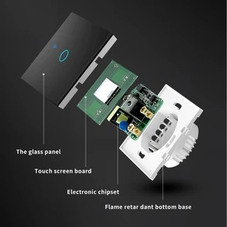 สวิตช์อัจฉริยะ Wifi RF433 Neutral/No-Neural Tuya Control ทํางานร่วมกับ Alexa Google Home WiFi สมาร์ท Home Touch Switch
