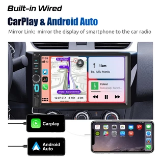 ระบบเครื่องเสียงรถยนต์ ESSGOO: หน้าจอ dual-chip ขนาด 7 นิ้ว รองรับ CarPlay/Android Auto การโทรบลูทูธ กล้องถอยหลัง HD ชาร์จเร็ว Type-C เครื่องเสียงรถยนต์สากล