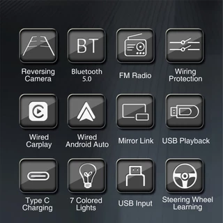 ระบบเครื่องเสียงรถยนต์ ESSGOO: หน้าจอ dual-chip ขนาด 7 นิ้ว รองรับ CarPlay/Android Auto การโทรบลูทูธ กล้องถอยหลัง HD ชาร์จเร็ว Type-C เครื่องเสียงรถยนต์สากล