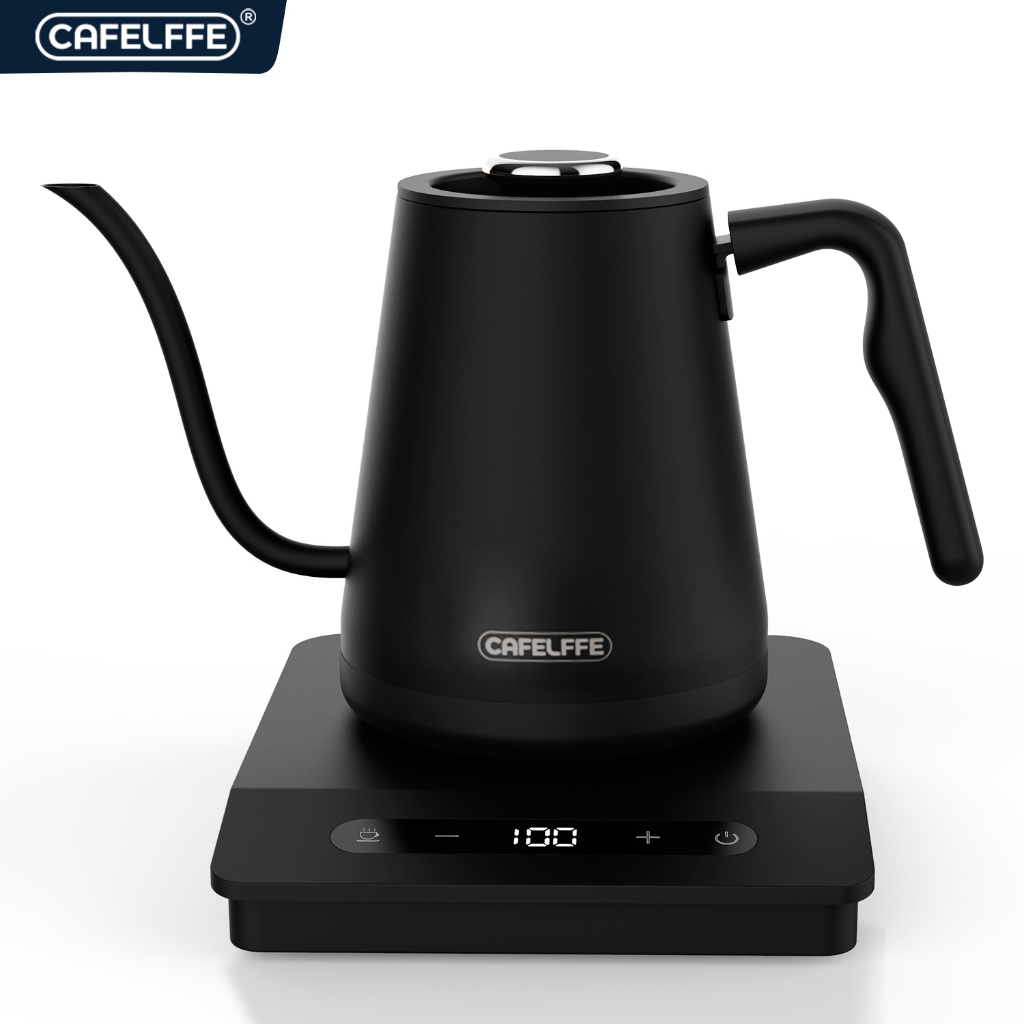 Cafelffe กาต้มน้ําไฟฟ้า Precision Pour-Over กาต้มน้ําควบคุมอุณหภูมิสําหรับกาแฟและชา
