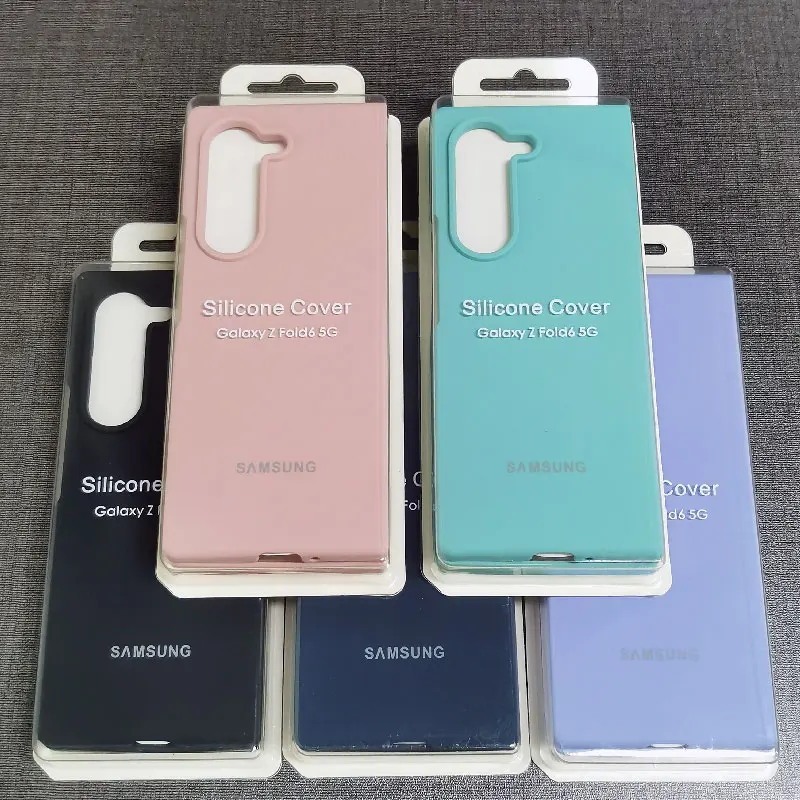 สําหรับ Samsung Galaxy Z Fold 7 6 5 4 3 2 เคสซิลิโคนเหลว Silky Soft-Touch ฝาครอบป้องกันด้านหลัง