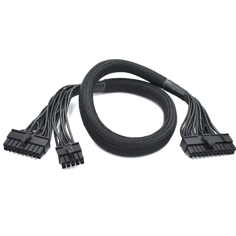 18 Pin + 10 Pin ถึง 24 Pin ATX PSU Power Braided Sleeved Modular cable สําหรับ GIGABYTE P750GM P850G