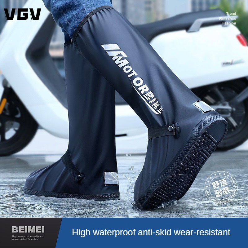 รถจักรยานยนต์กันน้ํารองเท้า BM อย่างเป็นทางการแท้กันน้ํา Rain Shoe Cover PVC สูงหลอดรองเท้ากันน้ํากันน้ํากลางแจ้ง Rainy Day กันน้ํา Rain Boot Cover