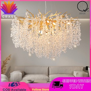 Free Bubble Package Not Light Modern Led Crystal Chandelier Tree Branches Pendant Light for Dining Room Villa Living Room Bedroom Hall Hanging Drop Lighting