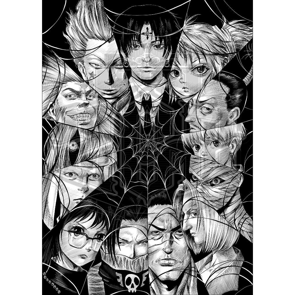 โปสเตอร์ Hunter x Hunter ภาพวาดผ้าใบอนิเมะสําหรับตกแต่งผนัง