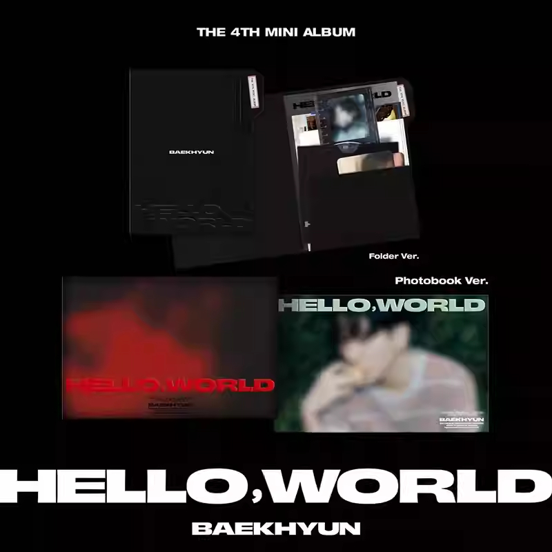 BAEKHYUN BAEKHYUN Mini Album 4 Hello World BOLO 4 Photo Card โปสเตอร์สติกเกอร์ EXO