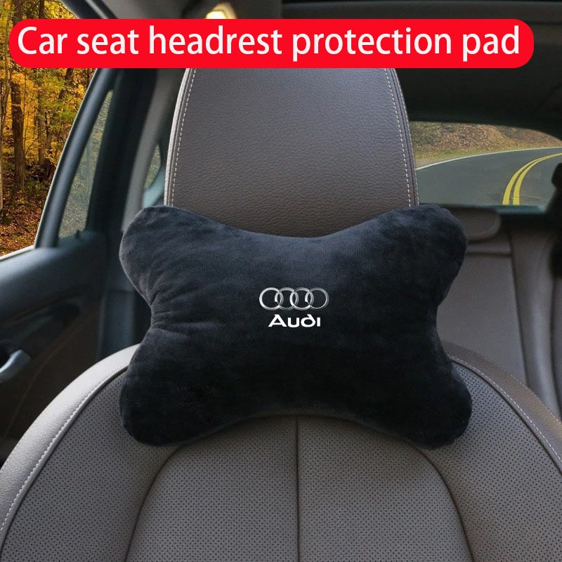 รถที่นั่ง headrest protector คอสนับสนุนหมอนเหมาะสําหรับ Audi Sline A2 A3 A4 A5 A6 A7 A8 Q2 Q3 Q4 Q5 