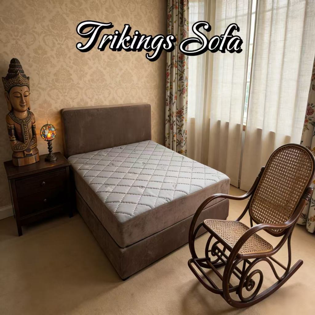 Trikings Modern Style Bed Frame Double Bed Frame Princess Style Retro Bedroom
