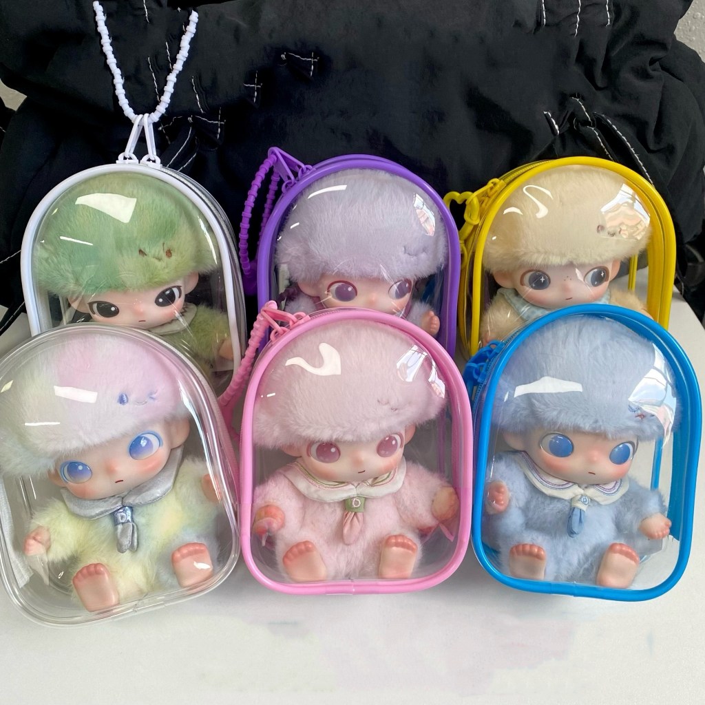 กระเป๋าตุ๊กตาไวนิล Dimoo Journal of New Life, PVC ใส กันฝุ่น สําหรับห้อยตุ๊กตา (ไม่รวมตุ๊กตา