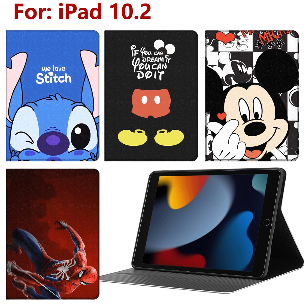 เหมาะสําหรับ iPad รุ่นที่ 8 10.2 นิ้วเคสป้องกัน 2020 หนังสือการ์ตูน sleep wake-up iPad รุ่นรหัส: A2270, A2428, A2429, A2430/8th/7th generation2020/2019