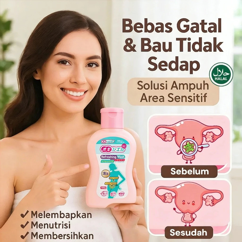 ✨เร็ว มีประสิทธิภาพ KNyelle น้ํายาทําความสะอาดล้างสดชื่นสําหรับบริเวณที่บอบบาง บริเวณของผู้หญิง เนื้