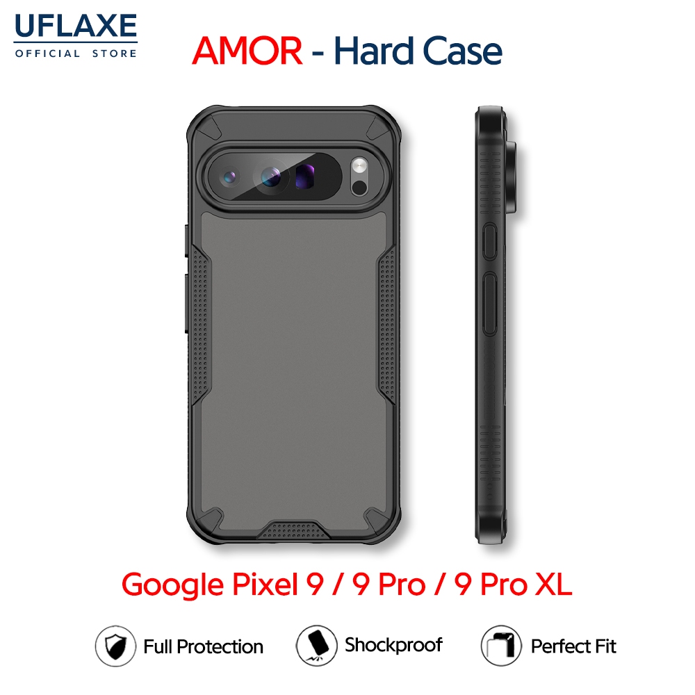 UFLAXE AMOR - เคส Google Pixel 9 / Pixel 9 Pro / Pixel 9 Pro XL - เคสแข็งกันกระแทกผิวด้าน เคสโทรศัพท