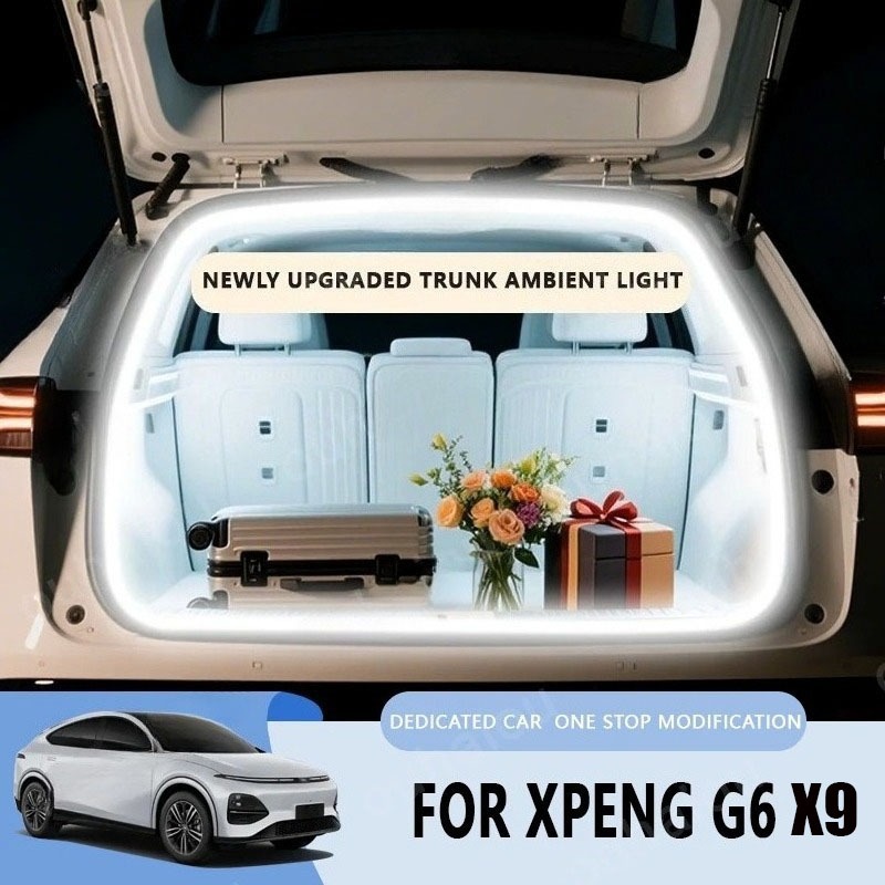 สําหรับ XPeng G6 X9 ไฟดัดแปลงลําตัว ไฟบรรยากาศ สีขาว แถบไฟ LED ด้านหลังสีขาวอบอุ่น