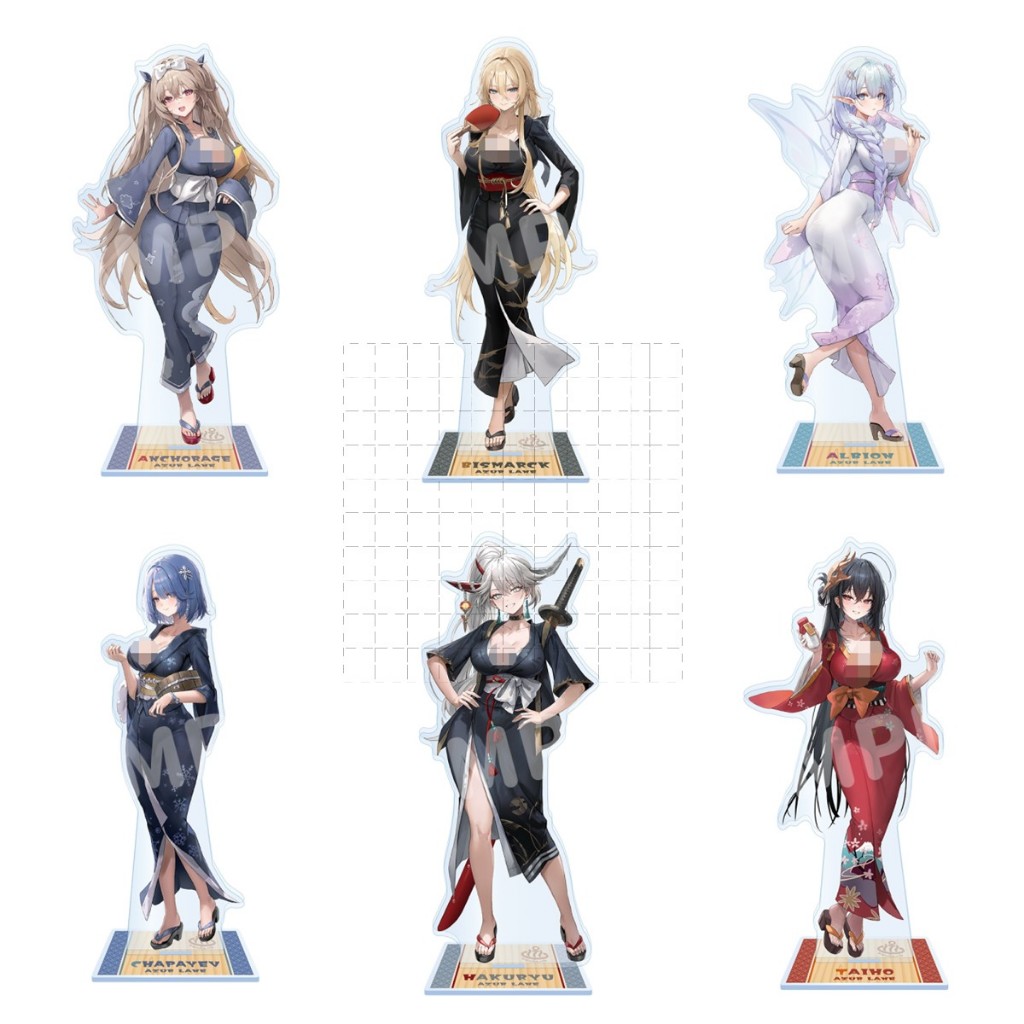 Azur Lane ขาตั้งอะคริลิคน้ําพุร้อน Liverpool Ägir Unzen Unicorn Charybdis อะนิเมะ Waifu รูปจอแสดงผล