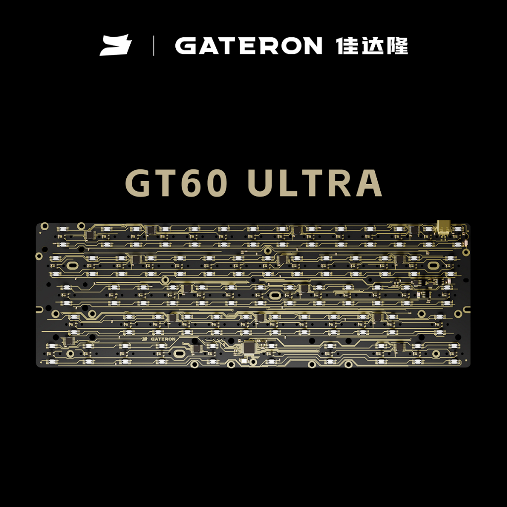GATERON GT60 Ultra HE คีย์บอร์ดแม่เหล็ก PCB - PCB เรืองแสง LED คู่