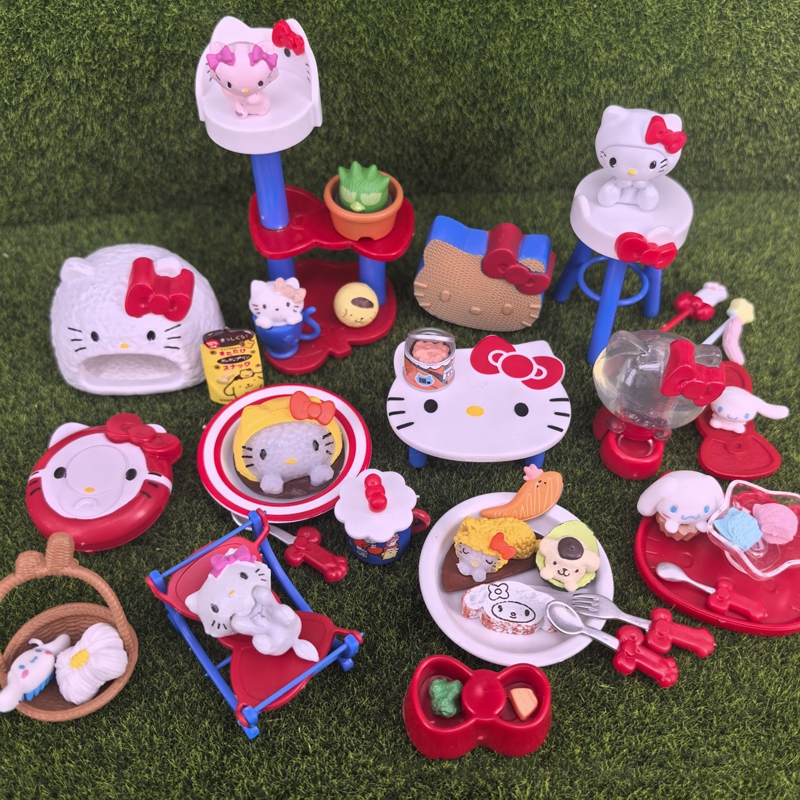 8 ชิ้น/เซ็ตการ์ตูนอะนิเมะขนาดเล็กอาหารของเล่น Hello Kitty รูปที่ 7