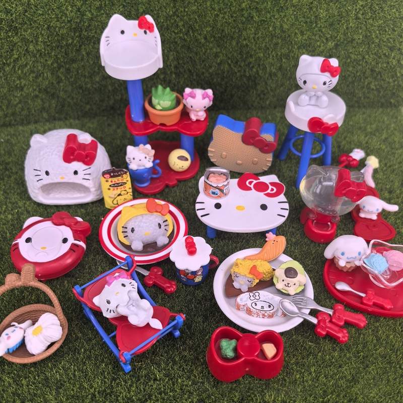 8 ชิ้น/เซ็ตการ์ตูนอะนิเมะขนาดเล็กอาหารของเล่น Hello Kitty