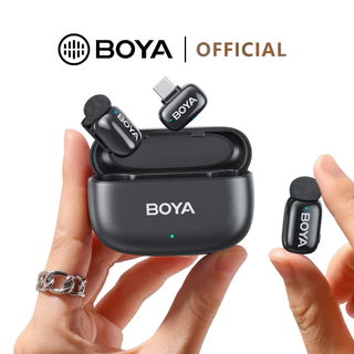 BOYA mini 2 ไมค์ไร้สาย ตัดเสียงรบกวน ไมค์อัดเสียง เล็กที่สุด Type-C ไมค์ไอโฟน สำหรับ iPhone/Android