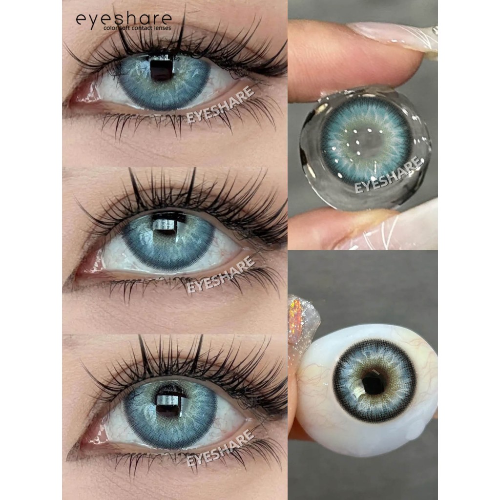 Eyeshare คอนแทคเลนส์ 6 เดือน LOIRE Series สีฟ้า 14.5 มม. คอนแทคเลนส์สีผสมเลือด 2PCS\Pair